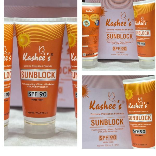 1 Pc Kashee’s Sunblock Spf 90 – Extreme Protection Formula | Fast Absorbing Water Resistant Uva, Uvb Protection 200ml - My Store