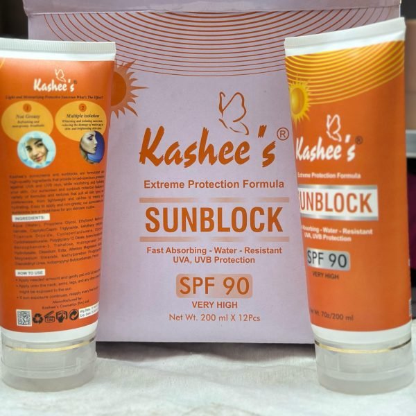 1 Pc Kashee’s Sunblock Spf 90 – Extreme Protection Formula | Fast Absorbing Water Resistant Uva, Uvb Protection 200ml - My Store
