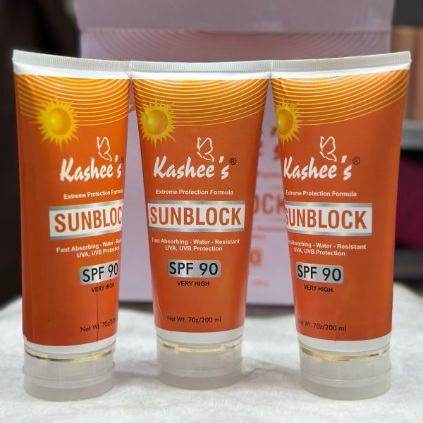 1 Pc Kashee’s Sunblock Spf 90 – Extreme Protection Formula | Fast Absorbing Water Resistant Uva, Uvb Protection 200ml - My Store