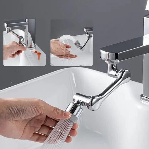 1080°rotatable Faucet Aerator Bathroom Washbasin Tap Splash Filter Kitchen Faucet Extend Faucet Water Saving Bubbler Nozzle (plastic) - My Store