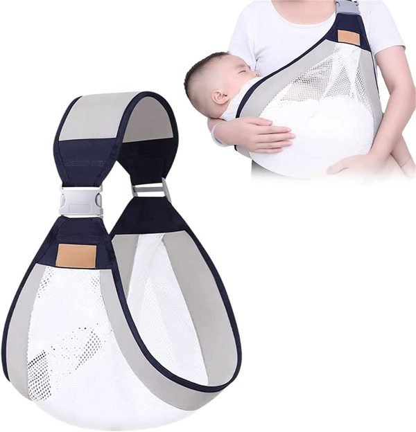 1pc Baby Carrier, Ergonomic Baby Strap One Shoulder Labor - saving Polyester Baby Half Wrapped Sling (random Color) - My Store