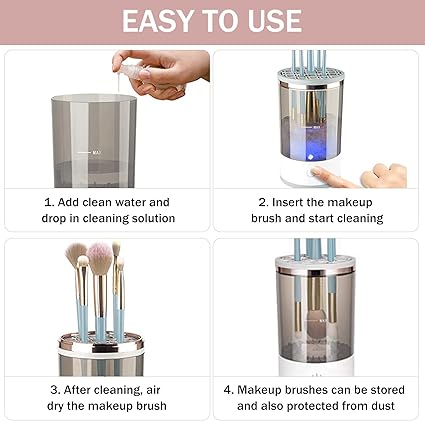3 In 1 Electric Makeup Brush Cleaner | Automatic Make Up Brush Holder Cleaner Machine - My Store