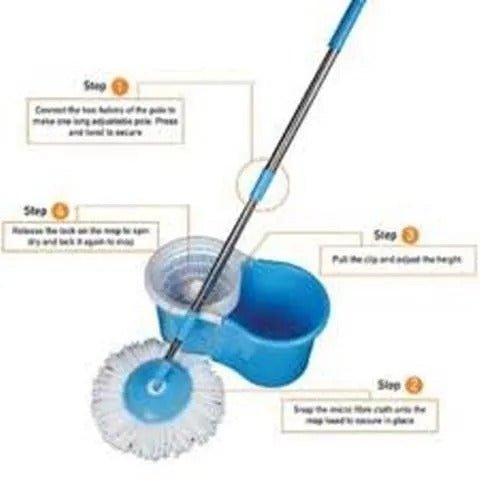 360° Rotating Head Mops With Bucket Mob Deep - cleaning Magic Mop - microfiber Mop - My Store