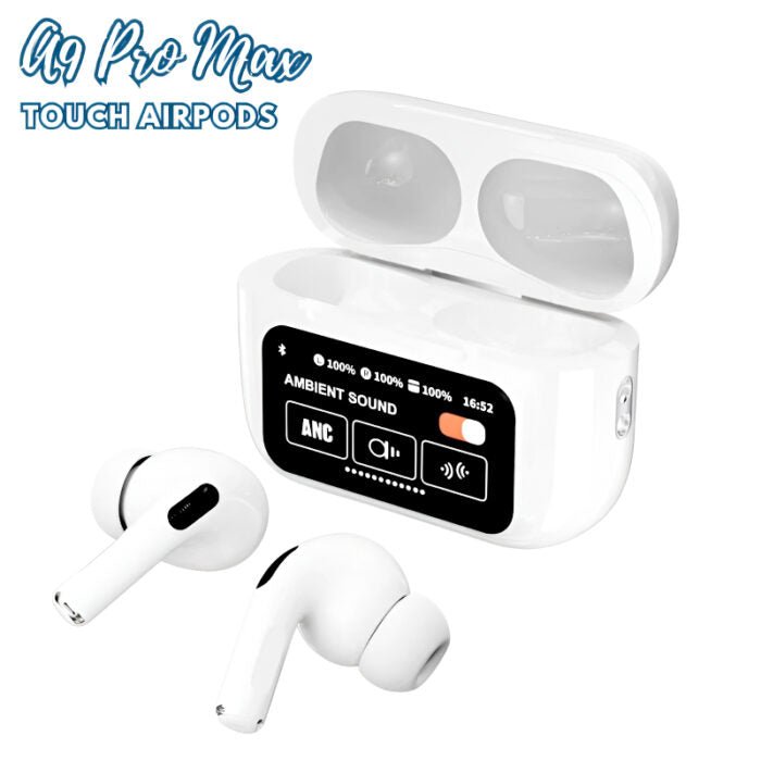 A9 Pro High Quality Sound, ENC Noise Reduction Wireless AirPods With Smart Touch Screen Control - My Store