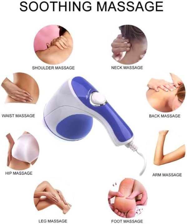 4 In 1 Relax & Spin Tone Vibration Electric Massager | Electronic Relax & Spin Body Massager With Different Heads ( Random Color ) - My Store