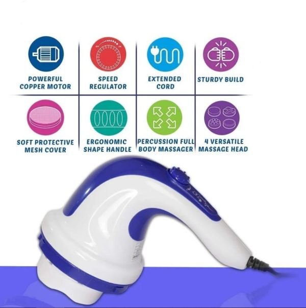 4 In 1 Relax & Spin Tone Vibration Electric Massager | Electronic Relax & Spin Body Massager With Different Heads ( Random Color ) - My Store