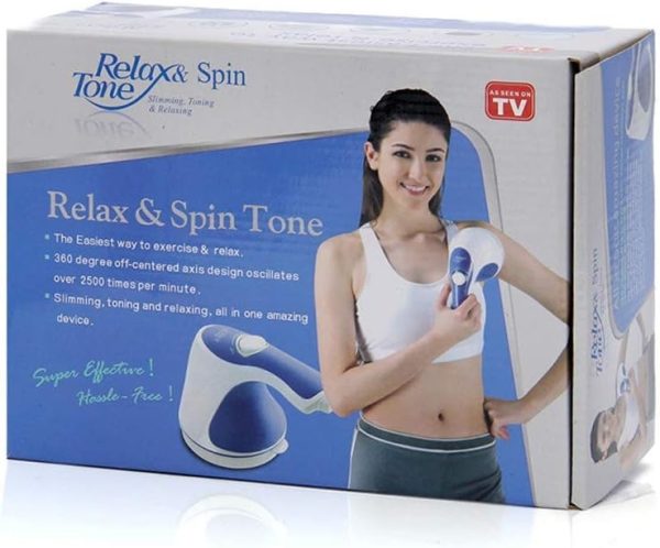 4 In 1 Relax & Spin Tone Vibration Electric Massager | Electronic Relax & Spin Body Massager With Different Heads ( Random Color ) - My Store
