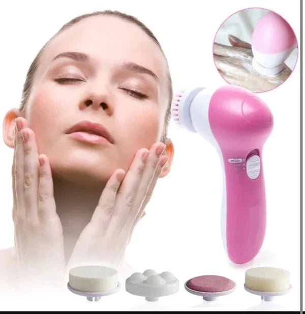 5 In 1 Facial Electric Cleanser And Massager, Electric Machine Beauty , Beauty Care Brush For Removing Blackhead , Beauty Tool Device - My Store
