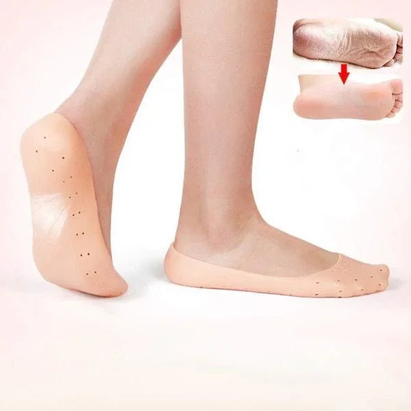 Full Heel Pain Anti Crack Silicone Set Anti Crack Full Length Socks – Pair - My Store