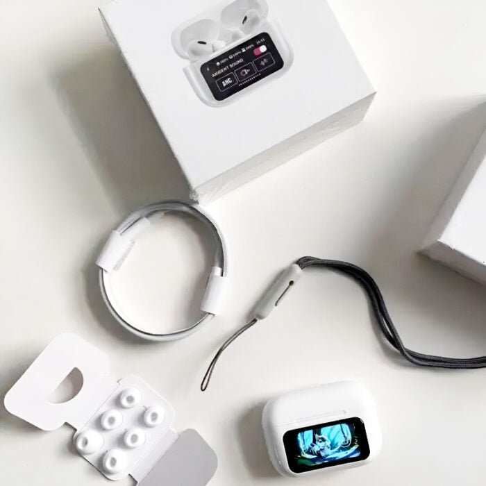 A9 Pro High Quality Sound, ENC Noise Reduction Wireless AirPods With Smart Touch Screen Control - My Store