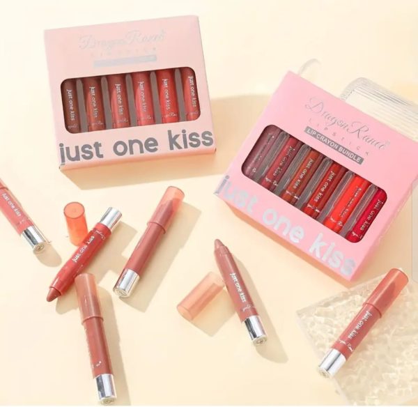 6pcs Set Dragon Ranee Just One Kiss Lipstick Lip Crayon Bundle - My Store