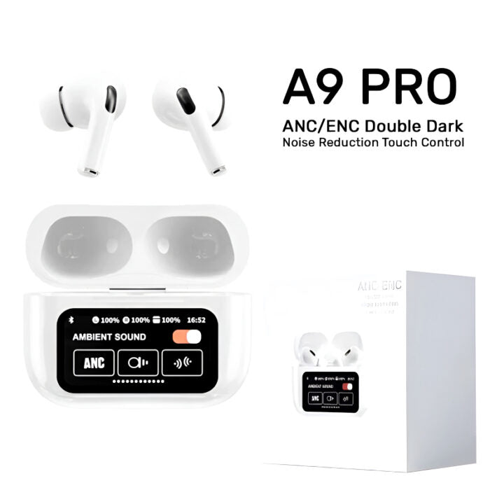 A9 Pro High Quality Sound, ENC Noise Reduction Wireless AirPods With Smart Touch Screen Control - My Store