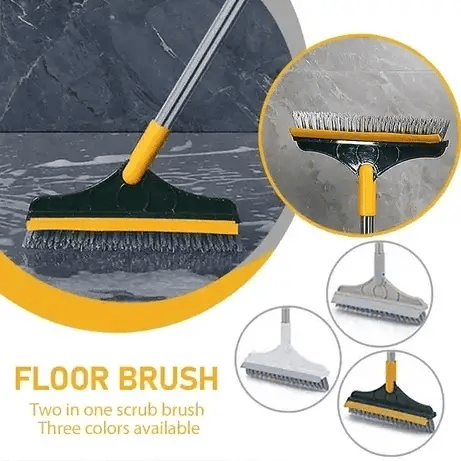 (Mega Sale) 2 in 1 Cleaning Brush Floor Scrub Broom Wiper Scraper - My Store