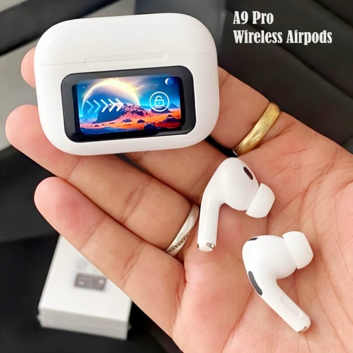 A9 Pro High Quality Sound, ENC Noise Reduction Wireless AirPods With Smart Touch Screen Control - My Store