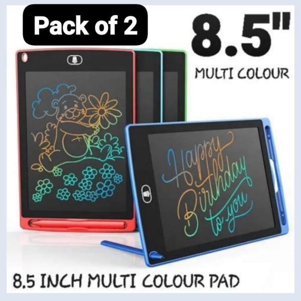 Pack Of 01 – Lcd Writing Tablet For Kids – Digital Drawing Pad With Erasable Screen, Reusable Writing Board For Drawing, Doodling, And Learning (random Color) - My Store