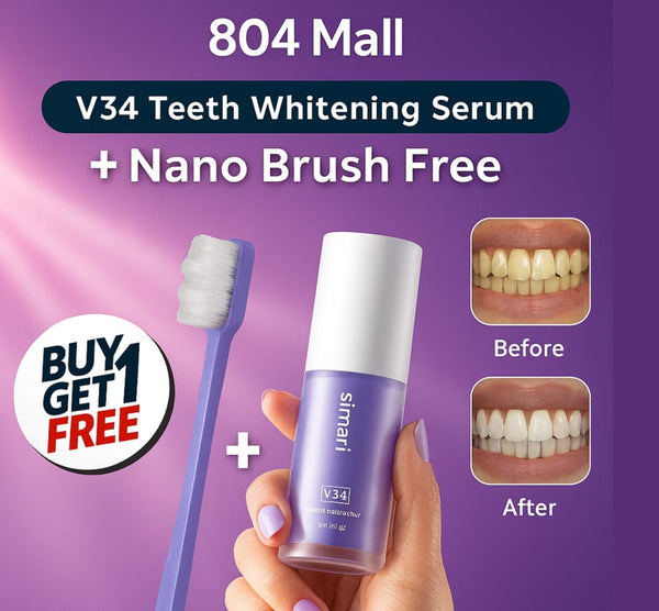 Pack Of 2 Teeth Brightening Hismiles V34 Colour Corrector Serum + Micro Nano Toothbrush
