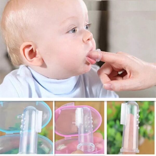 Baby Finger Toothbrush Silicon Toothbrush+box Children Teeth Clear Soft Silicone Infant Tooth Brush Rubber Cleaning Baby Brush - My Store