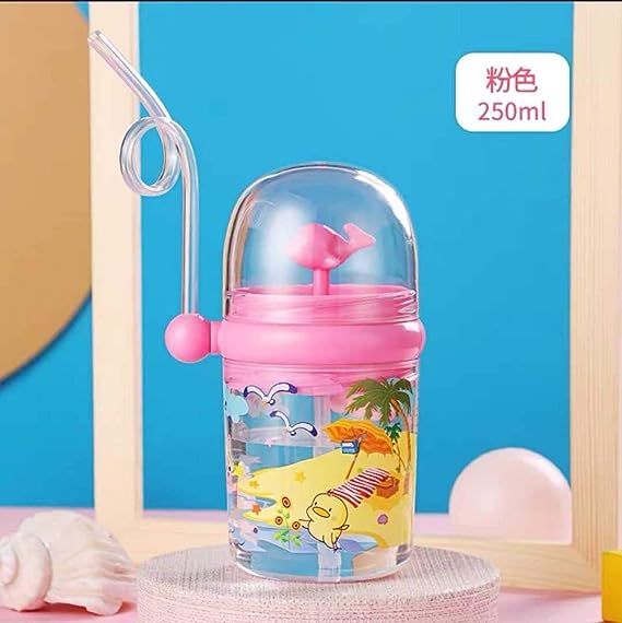 Children Whale Spray Cup Sippy Bottle Cartoon Baby With Sippy Kettle Outdoor Portable Children’s Cup (random Color) - My Store