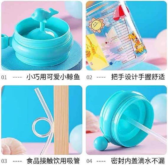 Children Whale Spray Cup Sippy Bottle Cartoon Baby With Sippy Kettle Outdoor Portable Children’s Cup (random Color) - My Store