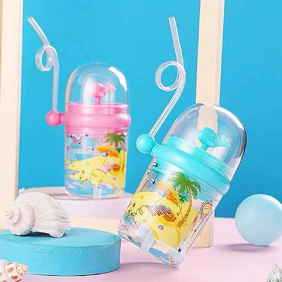 Children Whale Spray Cup Sippy Bottle Cartoon Baby With Sippy Kettle Outdoor Portable Children’s Cup (random Color) - My Store