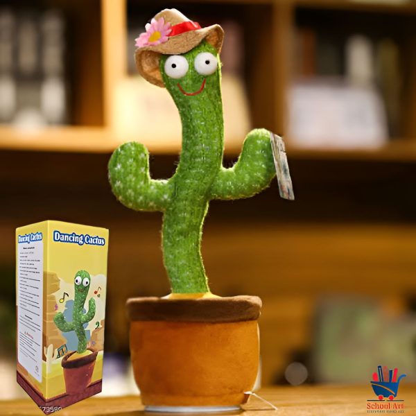 Dancing Cactus Toy With Mufler Hat (rechargeable) (with Box) - My Store