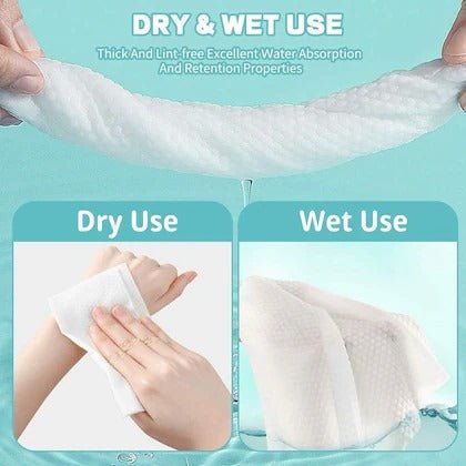 Disposable Face Towel – 70 Pcs Ultra Soft, Thickened Cotton Tissues | Lint - free - My Store