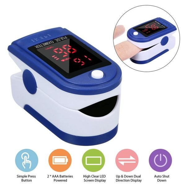 Fingertip Pulse Oximeter Blood Oxygen Saturation Detector Pulse Rate Monitor Portable Oximeter With Fingertip Puls Rate Monitor Portable Oximeter - My Store