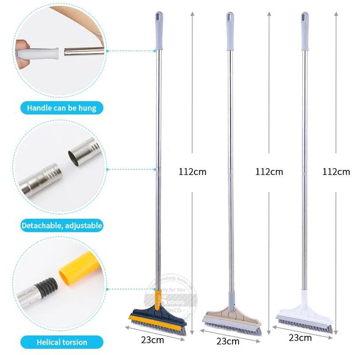(Mega Sale) 2 in 1 Cleaning Brush Floor Scrub Broom Wiper Scraper - My Store