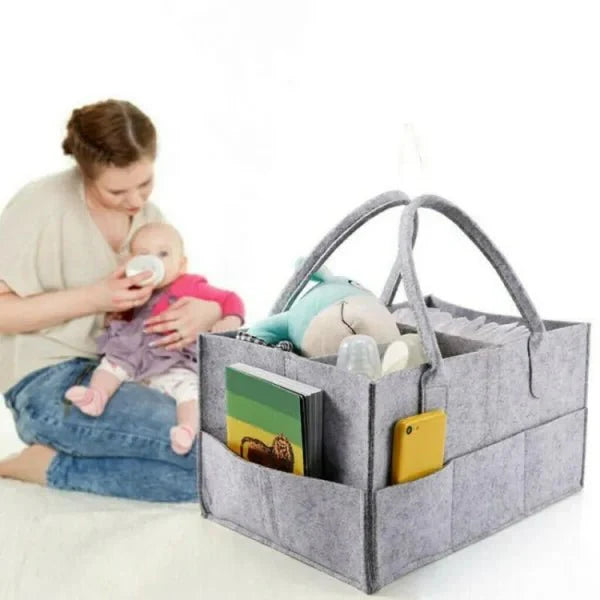 Foldable Baby Diaper Caddy Organizer – Portable Storage Basket – Essential Bag For Nursery, Changing Table And Car – Liner Is Great For Storing Diapers, Bottles (random Color) - My Store