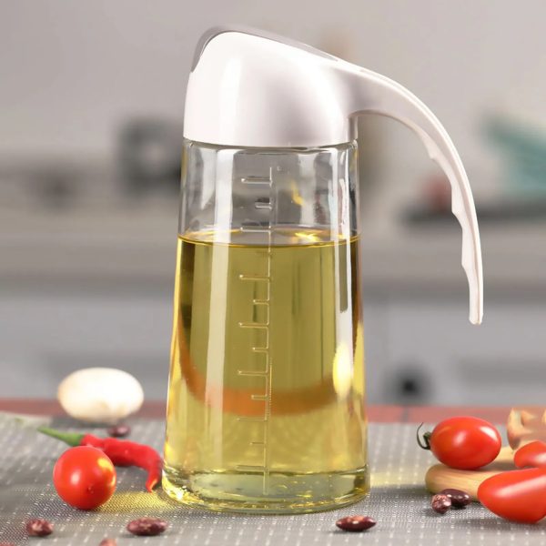 Glass Oil Bottle & Dispenser Jug Dual - purpose Oil Dispenser For Pouring And Spraying, High - pressure Sprayer For Even Oil Distribution 450ml (random Color) - My Store