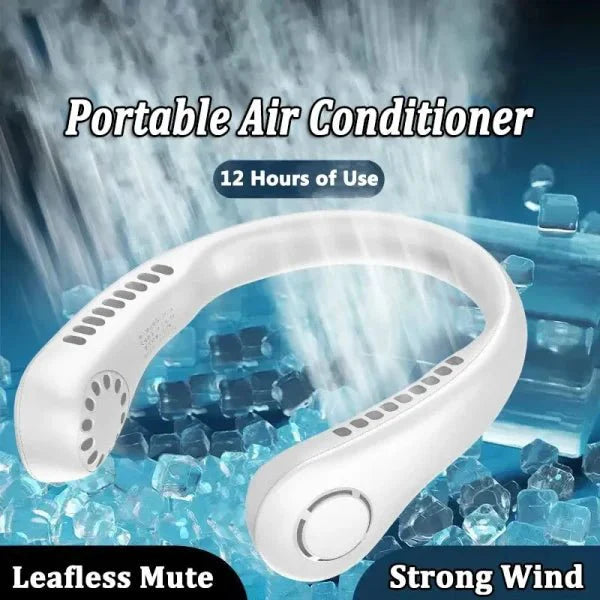 Mini Neck Portable No Bladeless Hanging Neck Rechargeable Air Cooler Mini Summer Sport Fan (random Colors) - My Store