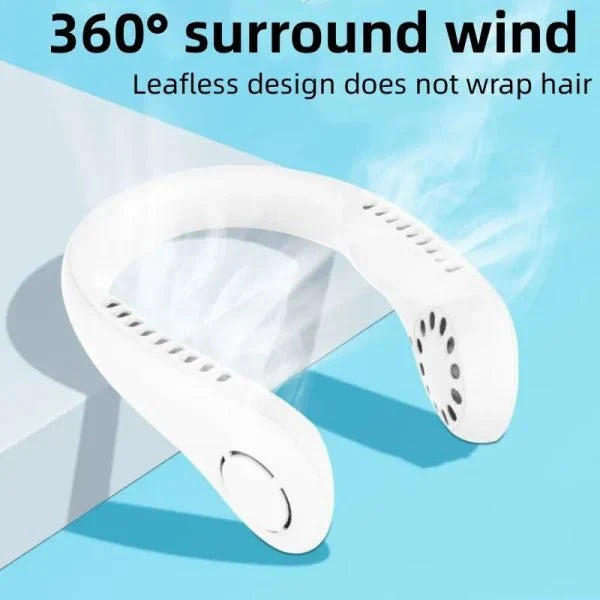 Mini Neck Portable No Bladeless Hanging Neck Rechargeable Air Cooler Mini Summer Sport Fan (random Colors) - My Store