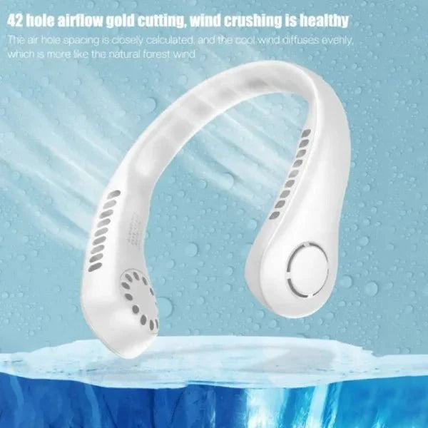 Mini Neck Portable No Bladeless Hanging Neck Rechargeable Air Cooler Mini Summer Sport Fan (random Colors) - My Store