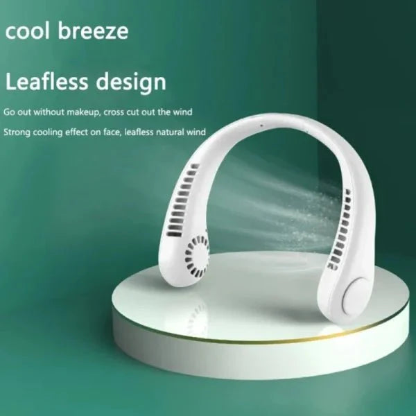 Mini Neck Portable No Bladeless Hanging Neck Rechargeable Air Cooler Mini Summer Sport Fan (random Colors) - My Store