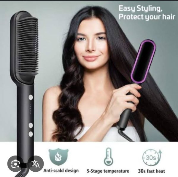 Multifunctional Hair Straightener Brush Heated Brushes Ceramic Anti - scald Hair Straightening Hot Comb Hair Care Fast Heating - My Store