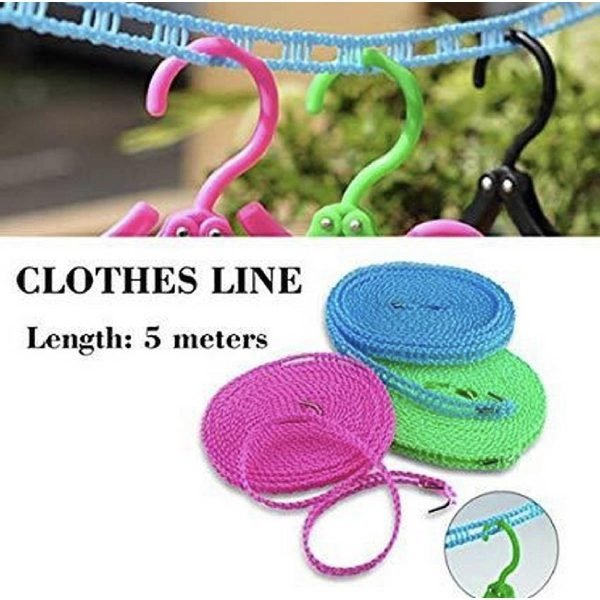 Plastic Cloth Hanging Rope Clothesline – 5 Meters - My Store