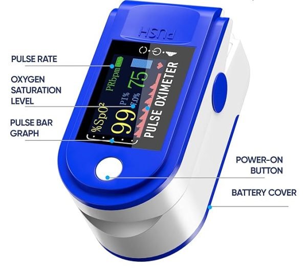 Fingertip Pulse Oximeter Blood Oxygen Saturation Detector Pulse Rate Monitor Portable Oximeter With Fingertip Puls Rate Monitor Portable Oximeter - My Store