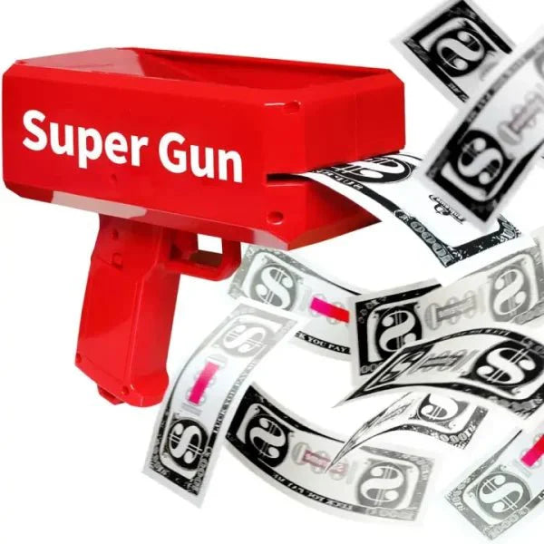 Rain Money Gun_ Paper Playing Spray Money Toy Gun_, Prop Money Gun(red Color) - My Store
