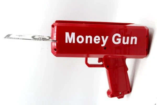 Rain Money Gun_ Paper Playing Spray Money Toy Gun_, Prop Money Gun(red Color) - My Store