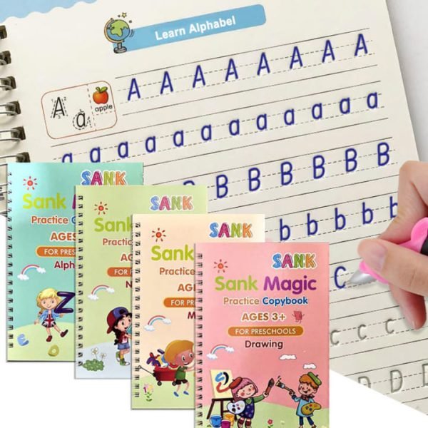 Sank Magic Book Practice [pack Of 4] | Tracing Handwriting First Preschool Baby Learning Books For Kids - My Store