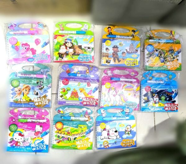 New Magic Water Book Painting Drawing Coloring Board Book Magic Water Pen (random Book ) - My Store