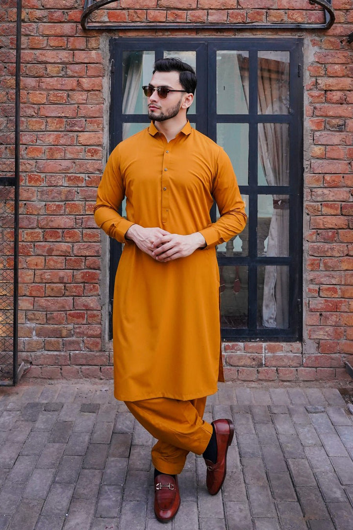 PREMIUM MUSTARD UNSTITCHED WASH & WEAR - My Store