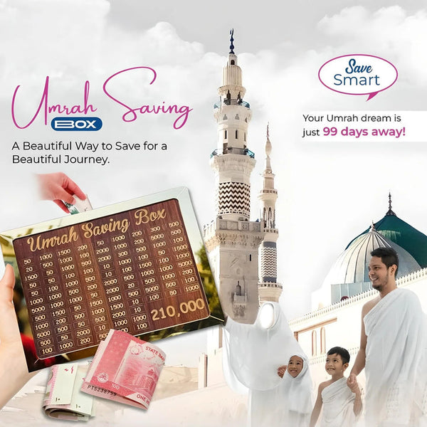 Umrah Saving Box - Save 210,000 Smartly for Your Umrah Journey