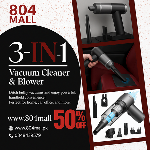 11.11 Sale Imported Cordless 3-in-1 Rechargeable Vacuum Cleaner and Blower - Cleans up every corner of your Home and Car