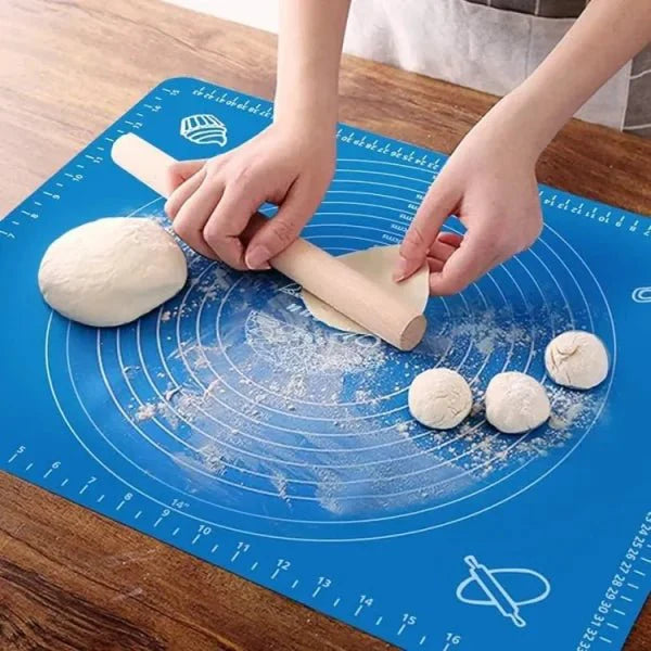 Silicone Baking Mat With Measurements Heat Resistant Cookie Sheet Oven Liner | Non Stick Flour Rolling Mat | Baking Mat Kneading Dough Pad (random Color) - My Store