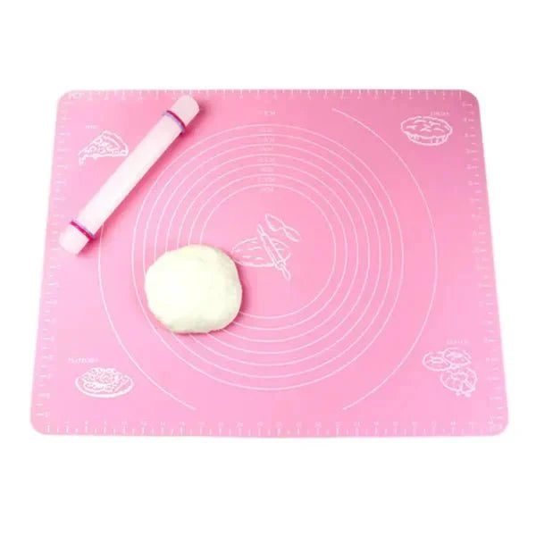 Silicone Baking Mat With Measurements Heat Resistant Cookie Sheet Oven Liner | Non Stick Flour Rolling Mat | Baking Mat Kneading Dough Pad (random Color) - My Store