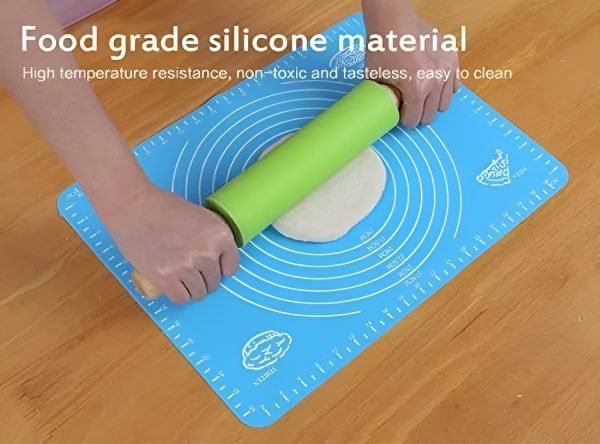 Silicone Baking Mat With Measurements Heat Resistant Cookie Sheet Oven Liner | Non Stick Flour Rolling Mat | Baking Mat Kneading Dough Pad (random Color) - My Store