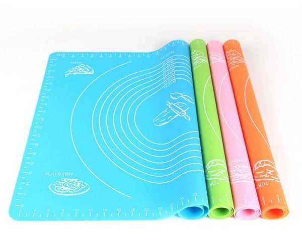 Silicone Baking Mat With Measurements Heat Resistant Cookie Sheet Oven Liner | Non Stick Flour Rolling Mat | Baking Mat Kneading Dough Pad (random Color) - My Store