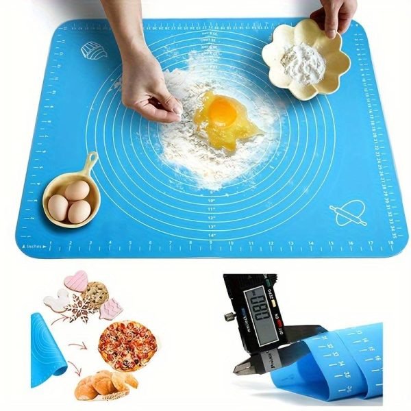 Silicone Baking Mat With Measurements Heat Resistant Cookie Sheet Oven Liner | Non Stick Flour Rolling Mat | Baking Mat Kneading Dough Pad (random Color) - My Store