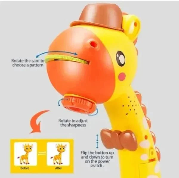 Giraffe Small Size Art Drawing Board Leds Projector Light Toy Children Kids Painting Table Small Desk (with Box Packing)(random Color) - My Store